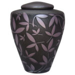 urne motif rose