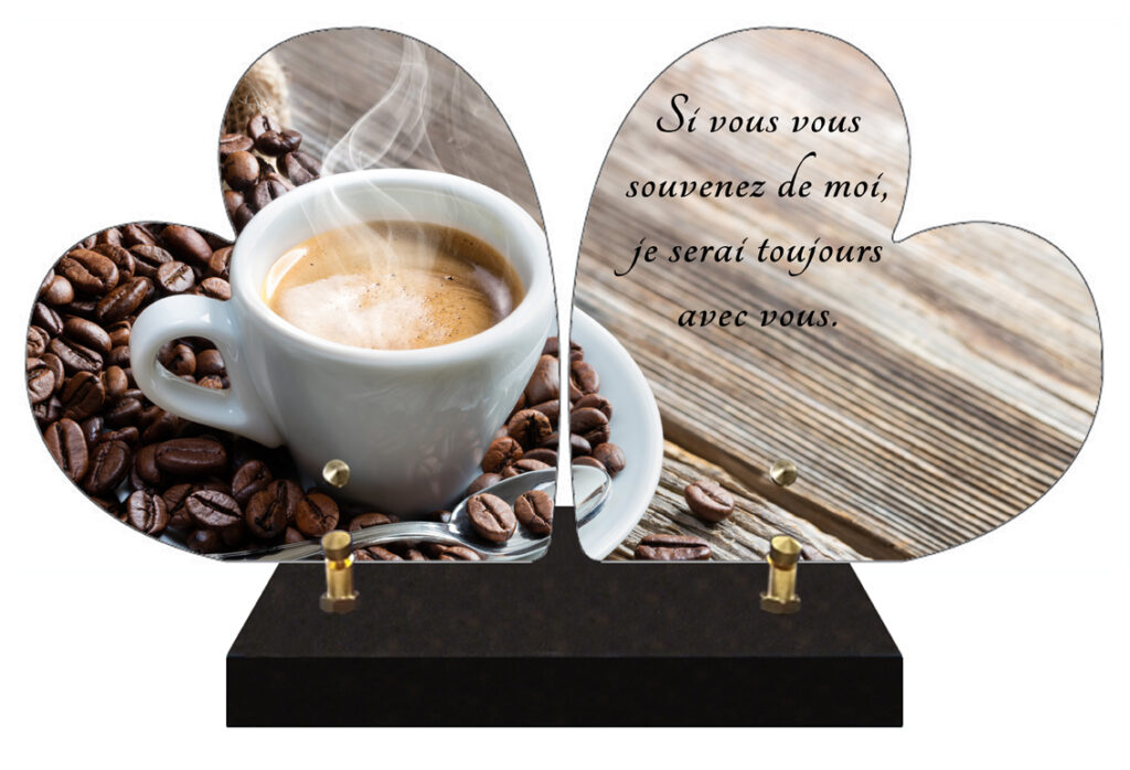 double cœur texte tasse cafe