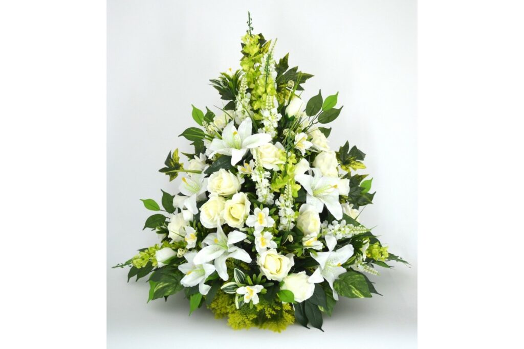plateau fleurs blanche